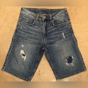 *Like New* Zara kids Blue Distressed Denim Shorts